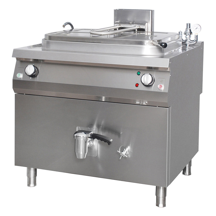 Marmite premium Maxima pour cuisson indirecte de 265 L, gaz, ligne de cuisson 900, profondeur 90 cm, en acier robuste