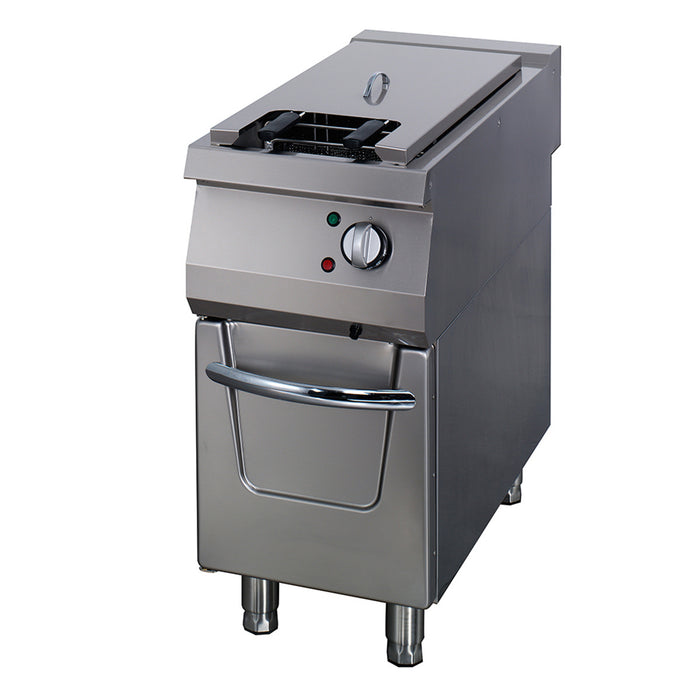 Friteuse électrique Maxima, ligne de cuisson 900, 22L, unité simple avec robinet de vidange, profondeur 90 cm, modèle Premium