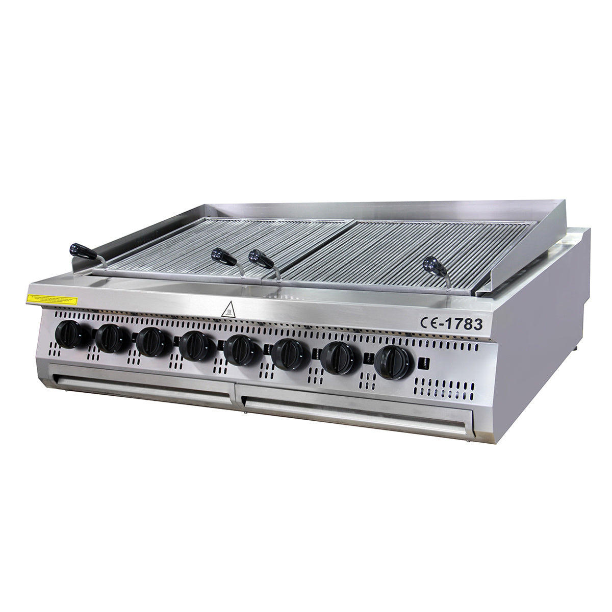 Plaque de cuisson premium Maxima avec 8 zones de gaz, unité triple, profondeur 90 cm, ligne de cuisson 900.