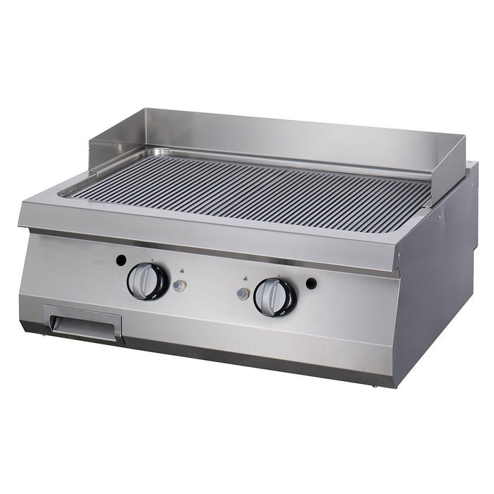 Plaque de gril chrome rainuré pour ligne de cuisson 900 Maxima, unité double, profondeur 90 cm, adaptée au gaz.
