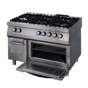 Premium cuisinière - 6 brûleurs - unité triple - profondeur 90 cm - gaz incl four électrique