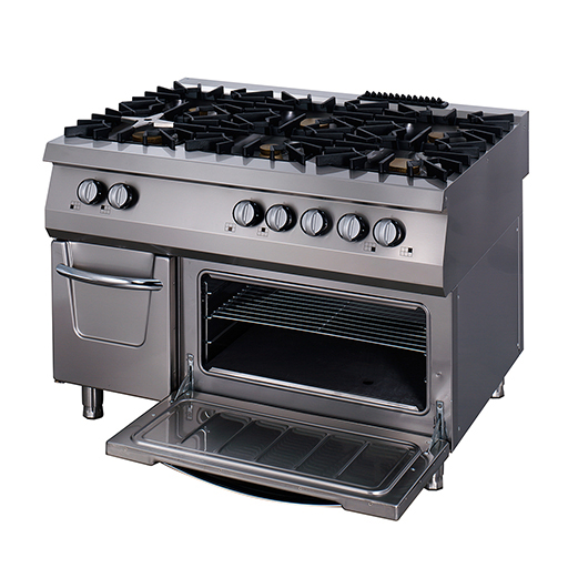 Cuisinière premium Maxima Ligne de cuisson 900 avec 6 brûleurs, unité triple, four électrique, profondeur 90 cm, gaz inclus