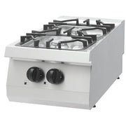 Heavy Duty cuisinière - 2 brûleurs - unité simple - profondeur 70 cm - 13,5 kW - gaz
