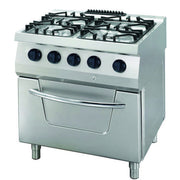 Heavy Duty cuisinière - 4 brûleurs - unité double - profondeur 70 cm - 31 kW - gaz avec four