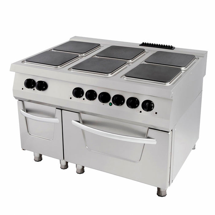 Cuisinière électrique Maxima Ligne de cuisson 900, 6 brûleurs, unité triple, profondeur 90 cm avec four intégré, modèle Premium.