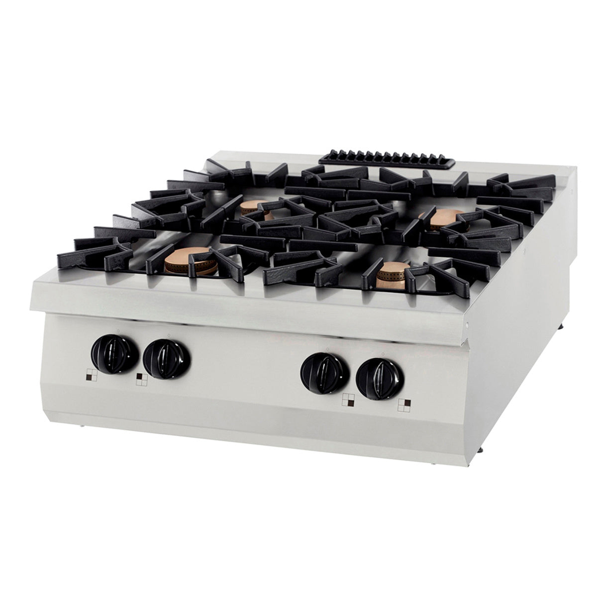 Cuisinière Maxima Ligne de cuisson 900, 4 brûleurs à gaz, unité double, profondeur 90 cm, appareil de cuisson professionnel