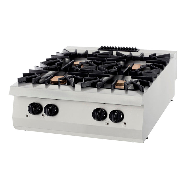 Cuisinière à gaz Maxima Ligne de cuisson 900, unité double, 4 brûleurs, profondeur 90 cm, design moderne.