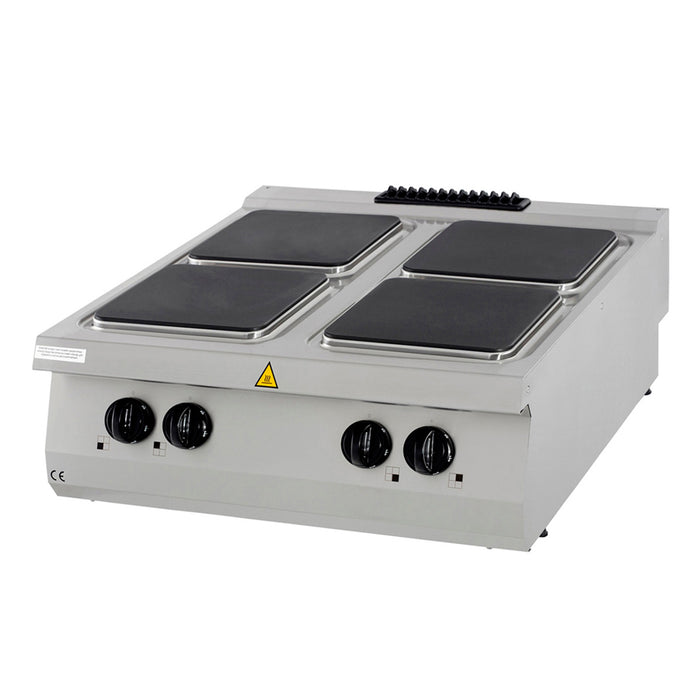 Cuisinière électrique Maxima ligne de cuisson 900, 4 brûleurs, unité double, profondeur 90 cm, design moderne.