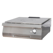 Premium solid top hotplate - 1 burner - double unit - 90 cm deep - gas
