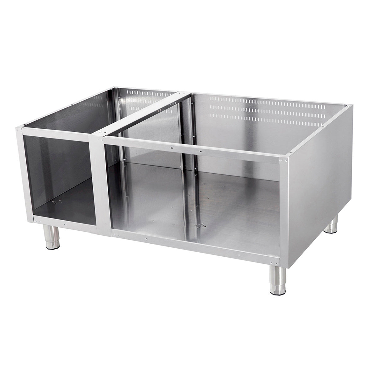 Unité triple de support premium pour ligne de cuisson 900 Maxima, profondeur 90 cm, ouverte, en métal robuste.