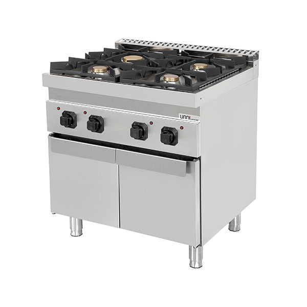 gaz stove with portes – 28.5kW – 4 Burners - G70C20K - Unninox - image 2