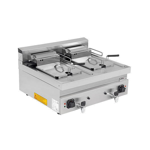 électrique Fryer 2x12L - 2x9kW (High Puissance) - Unninox
