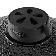 Barbecue kamado premium Maxima de 18 pouces en terre cuite avec couvercle, idéal pour la cuisson en plein air.