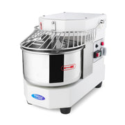 Pétrin à spirale Maxima blanc de 8L, capacité de 4,5 kg de pâte, machine professionnelle pour pétrir la pâte efficacement.