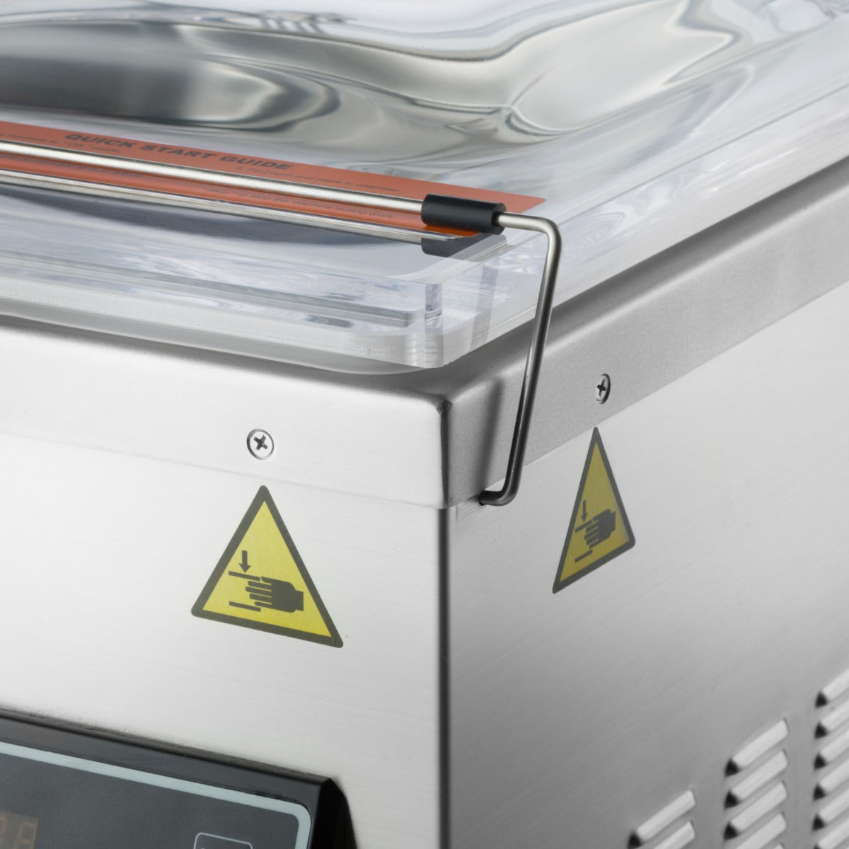 Machine à emballer sous vide Maxima, chambre de 29 cm avec joint, dimensions L35 x P30 x H11 cm, pour emballage alimentaire.