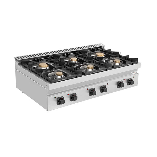 gaz Stove - 44kW - 6 Burners - Unninox