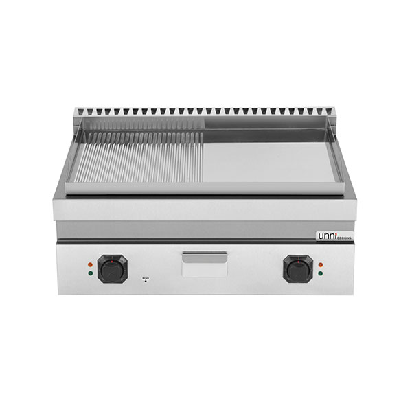 électrique Griddle – 1/2 Smooth + 1/2 Grooved – E70GP20B+GS - Unninox - image 3