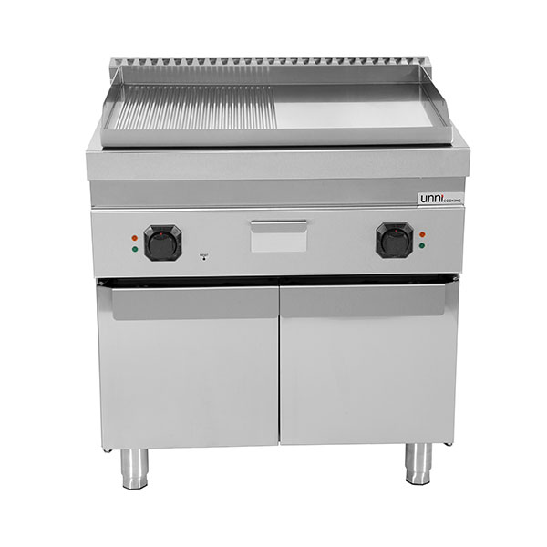 électrique Griddle – 1/2 Smooth + 1/2 Grooved CHROME - Unninox - image 3