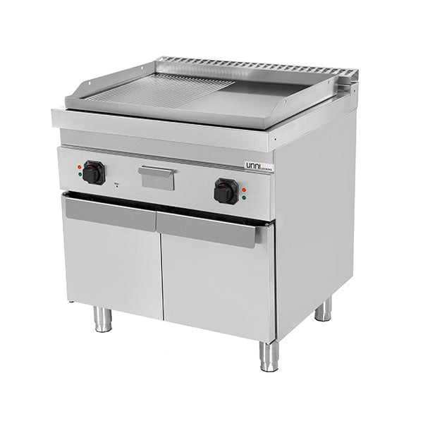 électrique Griddle – 1/2 Smooth + 1/2 Grooved CHROME - Unninox - image 2