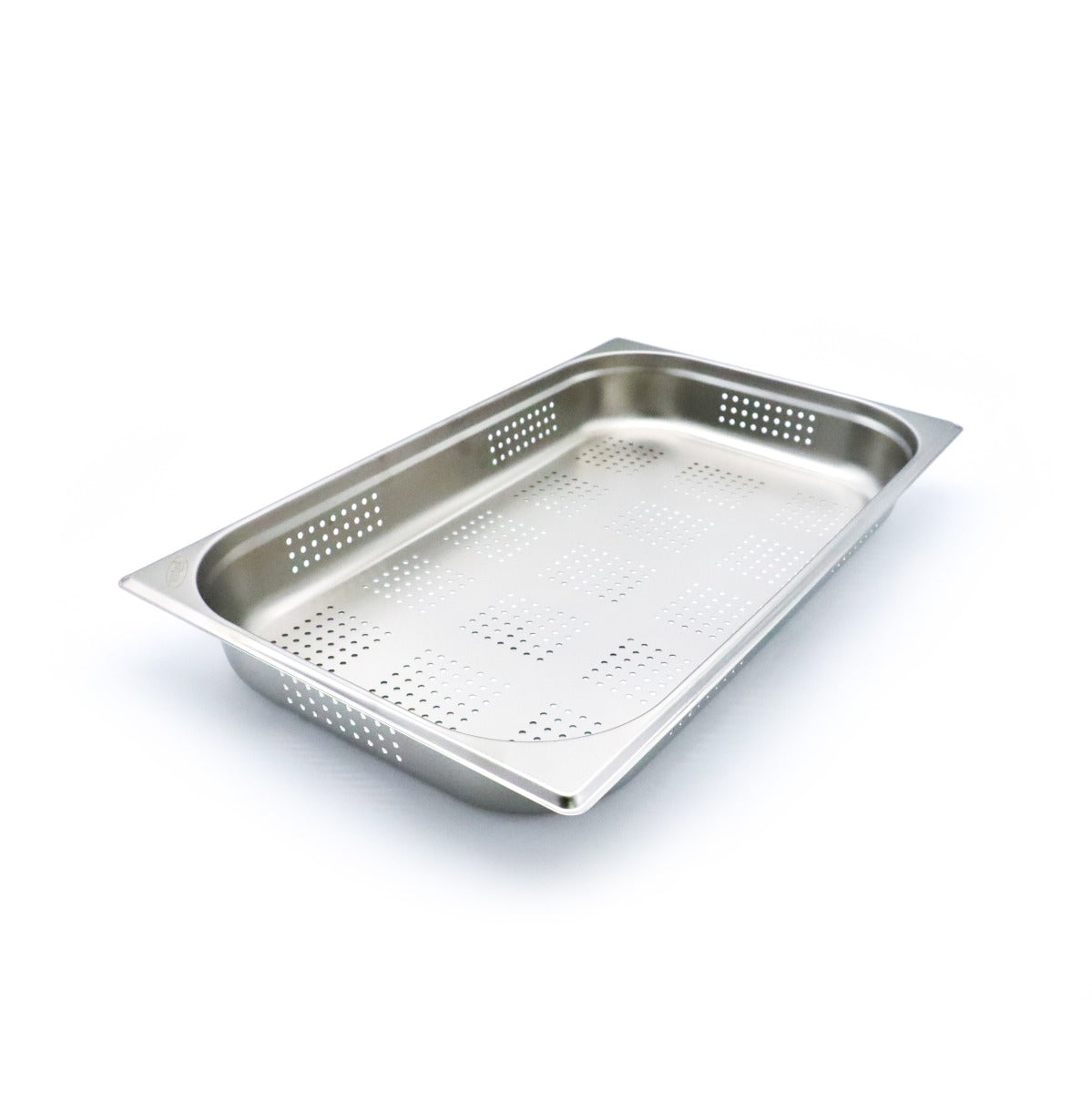 Récipient gastronorm 1/1 GN en acier inoxydable perforé, profondeur 6,5 cm, par Maxima, adapté à la cuisine professionnelle
