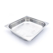 Gastronorm container - 2/3 GN - 6.5 cm deep - stainless steel - perforated