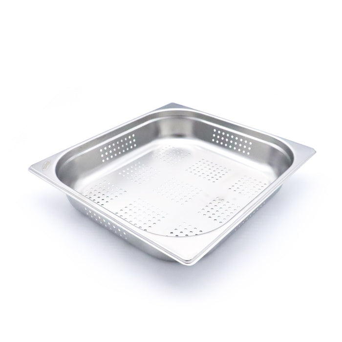 Récipient gastronorm 2/3 GN en acier inoxydable perforé, profondeur 6,5 cm, bac gastronorme Maxima pour cuisine professionnelle