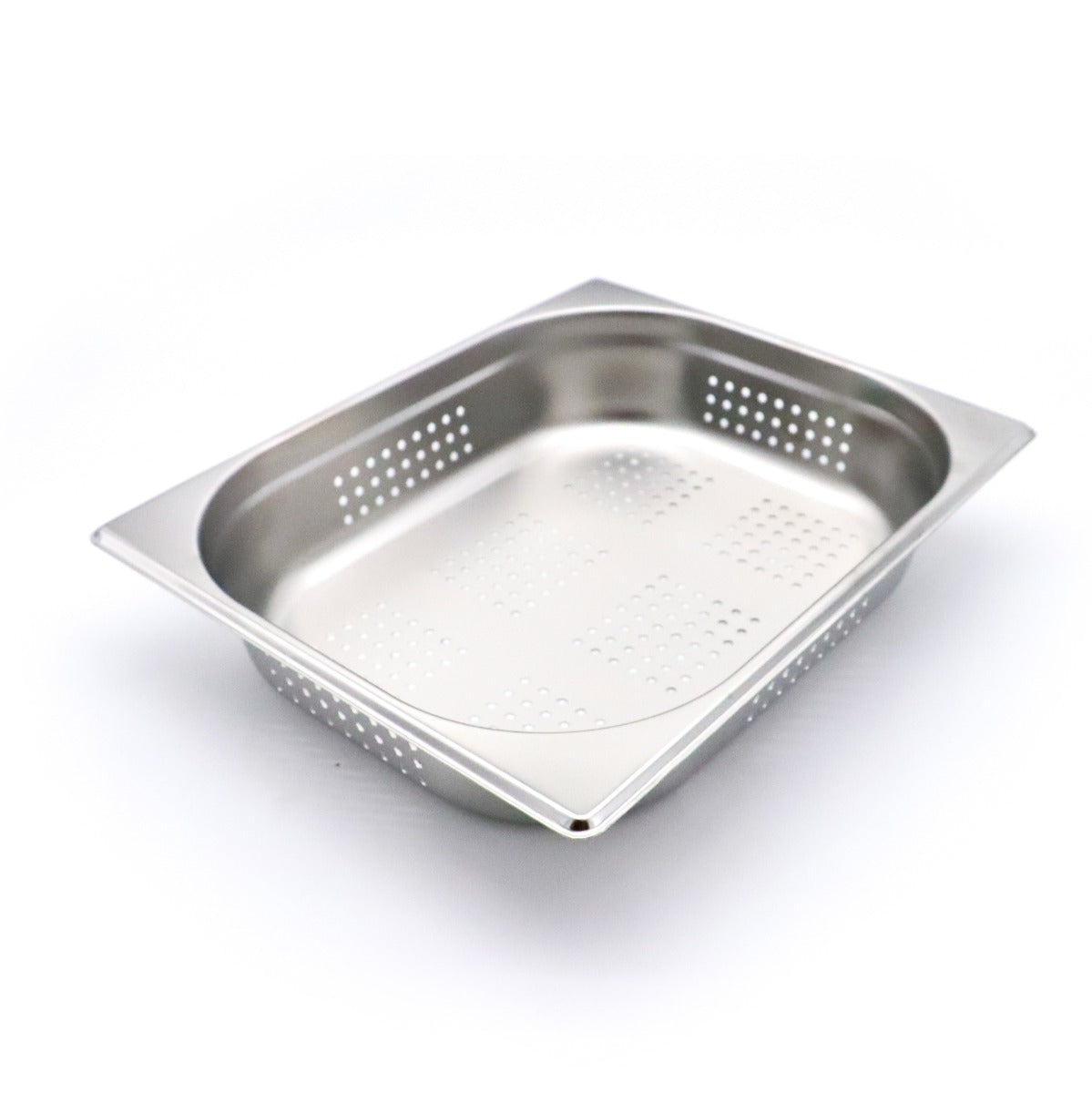 Récipient gastronorm 1/2 GN en acier inoxydable perforé, profondeur 6,5 cm, fabriqué par Maxima.