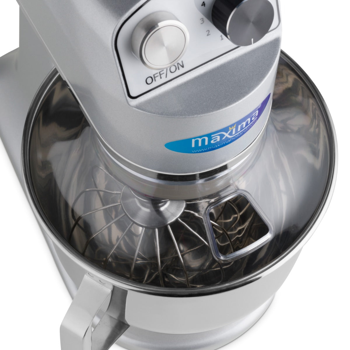 Mixer planétaire - 7 L - jusqu'à 2 kg de pâte - argent