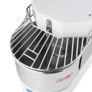 Pétrin à spirale Maxima de 8 L en blanc, capable de pétrir jusqu'à 4,5 kg de pâte, pour pâtisserie professionnelle.