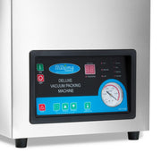 Machine à emballer sous vide Maxima avec joint de 26 cm, chambre de 28x38,5x9 cm pour emballages alimentaires.