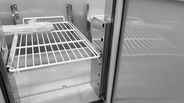 Saladette with glass top | 2 portes | statique cooling | 90x70x85(h)cm - Unninox - image 4