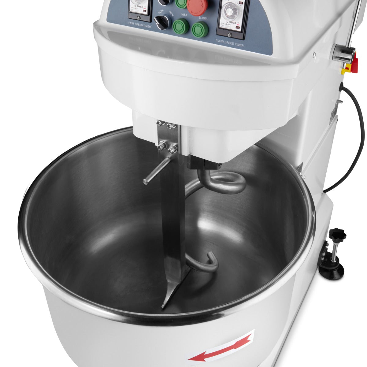 Pétrin à spirale Maxima, machine à pâte de 200L, capacité 120kg, 2 vitesses, électrique 400V, en acier inoxydable.