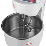 Pétrin à spirale Maxima, capacité de 50 L et 32 kg de pâte, avec 2 vitesses, pour pétrir efficacement la pâte.