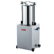 Poussoir hydraulique vertical en inox, 25 litres sur roues