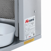 Machine à kebab professionnelle AKSORA à un feu, avec manche manuelle pour cuisson précise, idéale pour restaurant.
