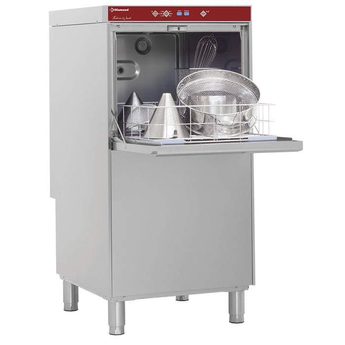 Panier lave-batteries Diamond 500x600 mm avec Break Tank, structure robuste et espace pour batteries industrielles, vue de face