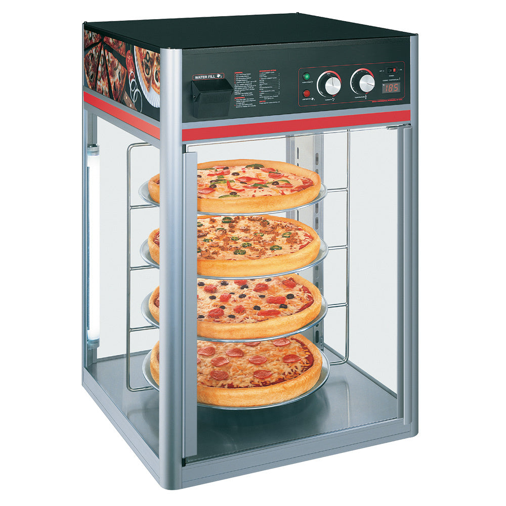 Vitrine chauffante à poser, 4 grilles rotatives