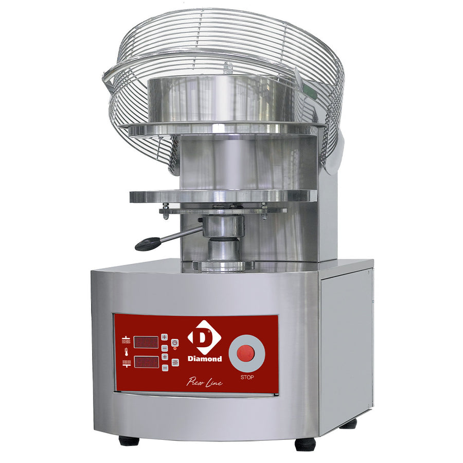 Formeuse pour pizzas Diamond diamètre 450 mm, outil professionnel pour façonner des pâtes à pizza épaisses ou fines.