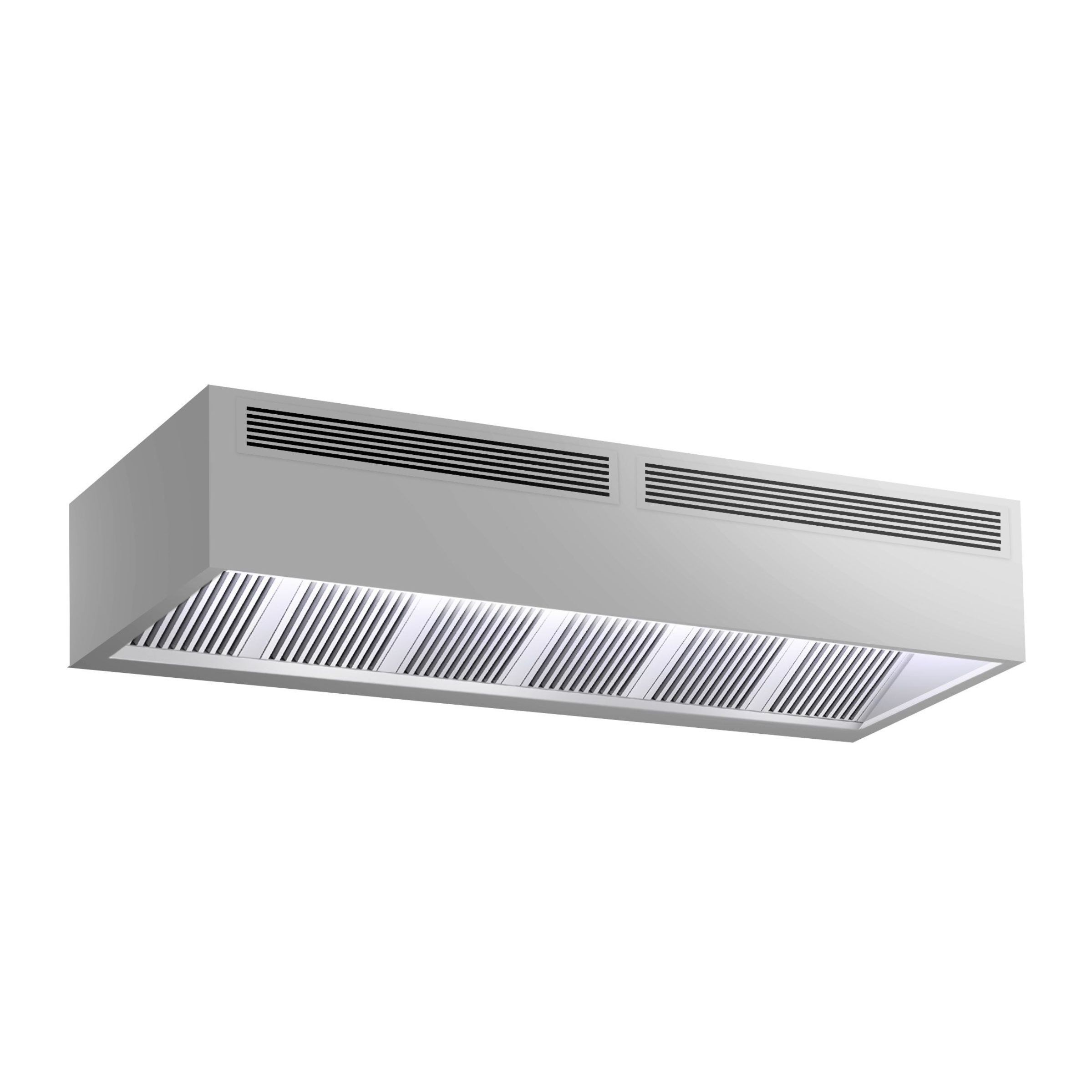Kaer Cometa Joker Cubic Wall-Mounted Hood with Lighting - AISI 430 Stainless Steel - 90x300x45cm