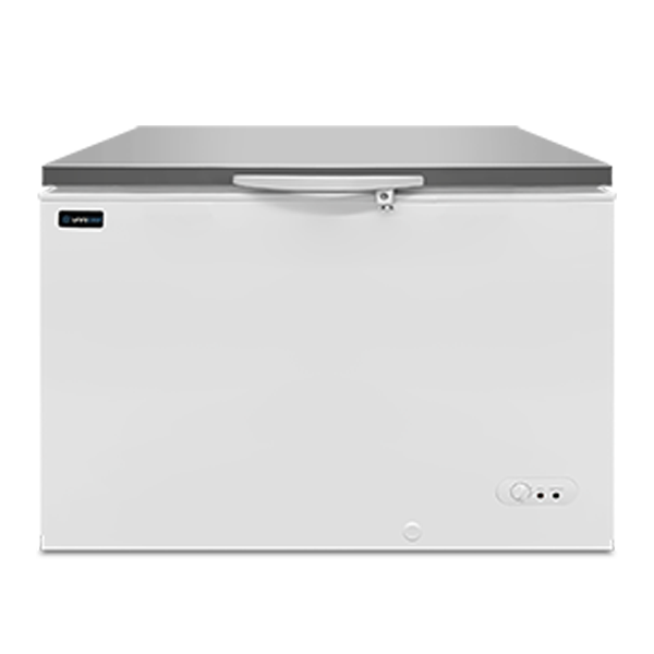 Chest Freezer | 358L | White/Acier inoxydable | -18°C to -25°C | statique Cooling - Unninox