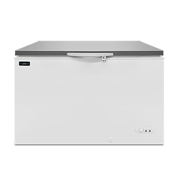 Chest Freezer | 395L | White/Acier inoxydable | -18°C to -25°C | statique Cooling - Unninox