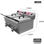 électrique Fryer 2x8L Budget - Unninox - image 3