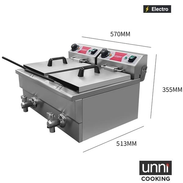 électrique Fryer 2x8L Budget - Unninox - image 3