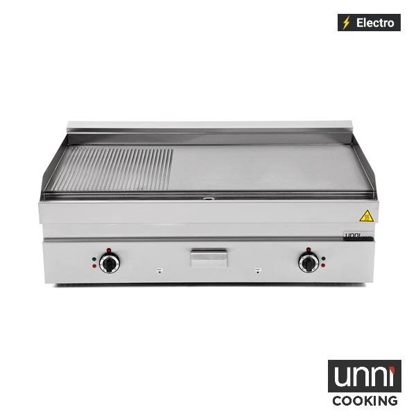 électrique Griddle – Grooved 1/3 – E65GP30B-G - Unninox