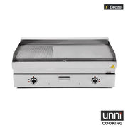 électrique Griddle – Grooved 1/3 – E65GP30B-G - Unninox