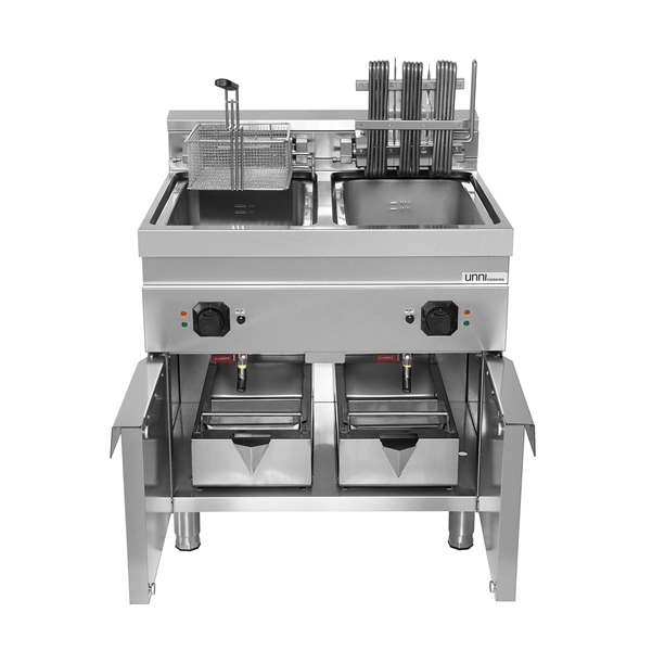 électrique Fryer 2x10L – 2×9kW (High Puissance) – E70DF16-K - Unninox - image 5