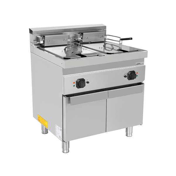 électrique Fryer 2x10L – 2×9kW (High Puissance) – E70DF16-K - Unninox
