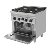 gaz Range with électrique Oven – 4 Burners – E70FG020 - Unninox - image 3