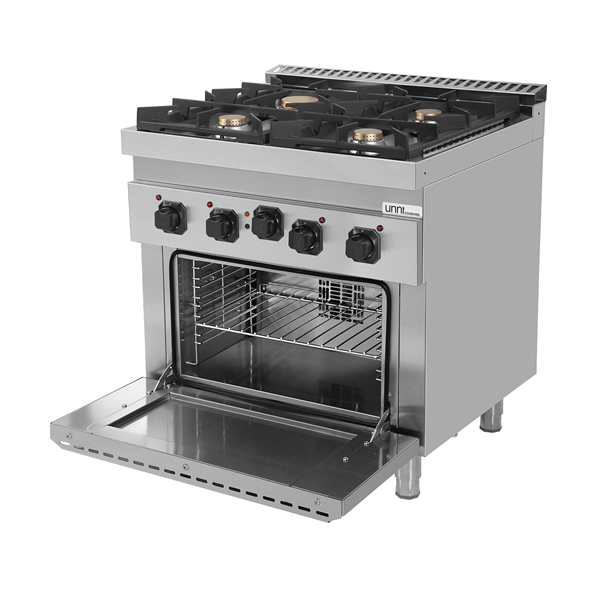gaz Range with électrique Oven – 4 Burners – E70FG020 - Unninox - image 3