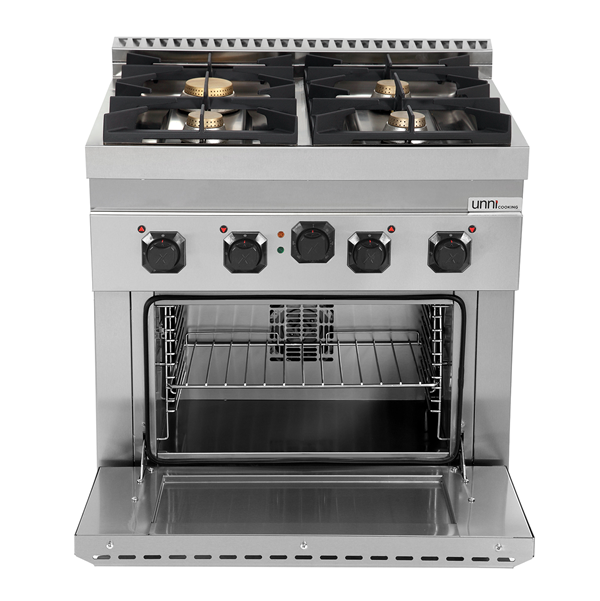 gaz Range with électrique Oven – 4 Burners – E70FG020 - Unninox - image 4